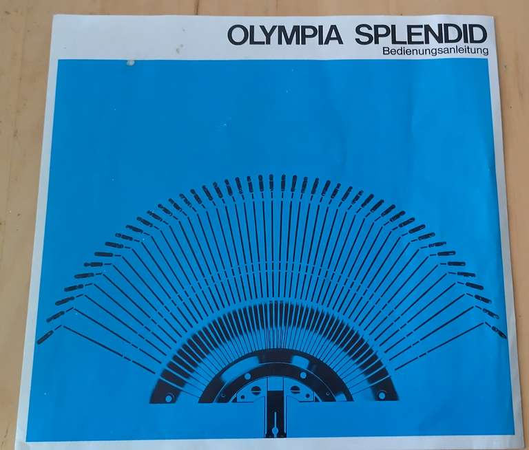 Olympia Splendid 33 Handbuch Vorderseite